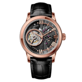 Best Affordable Luxury Rose Gold & Zirconia Case Mens Automatic Tourbillon Style Dial Dress Watches - OBLVLO VMQ Series